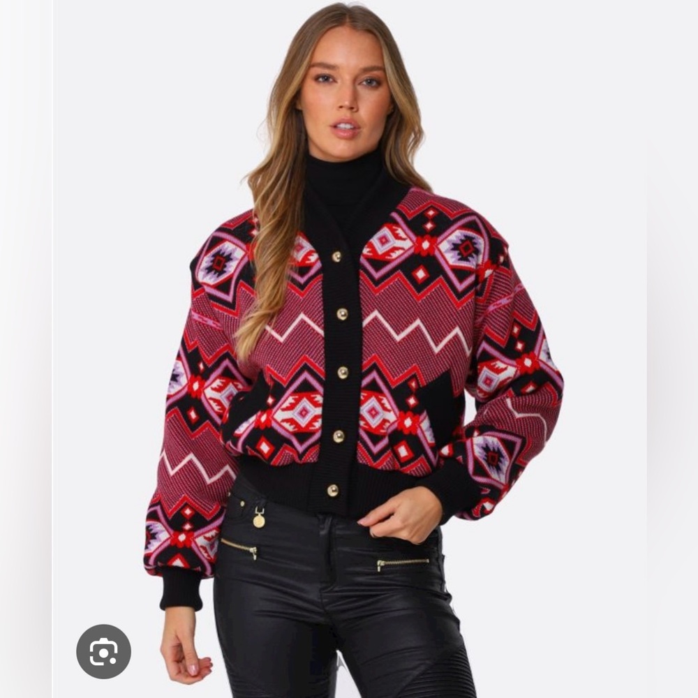 Hayley Menzies Chepstow Wool Bomber Sweater Jacket - Picture 4 of 14